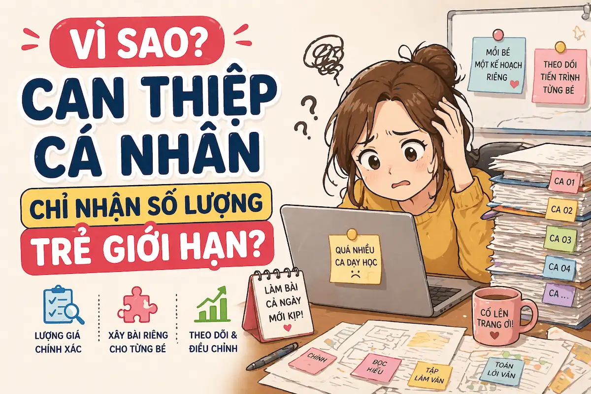 Vì sao can thiệp cá nhân chỉ nhận số lượng trẻ giới hạn?