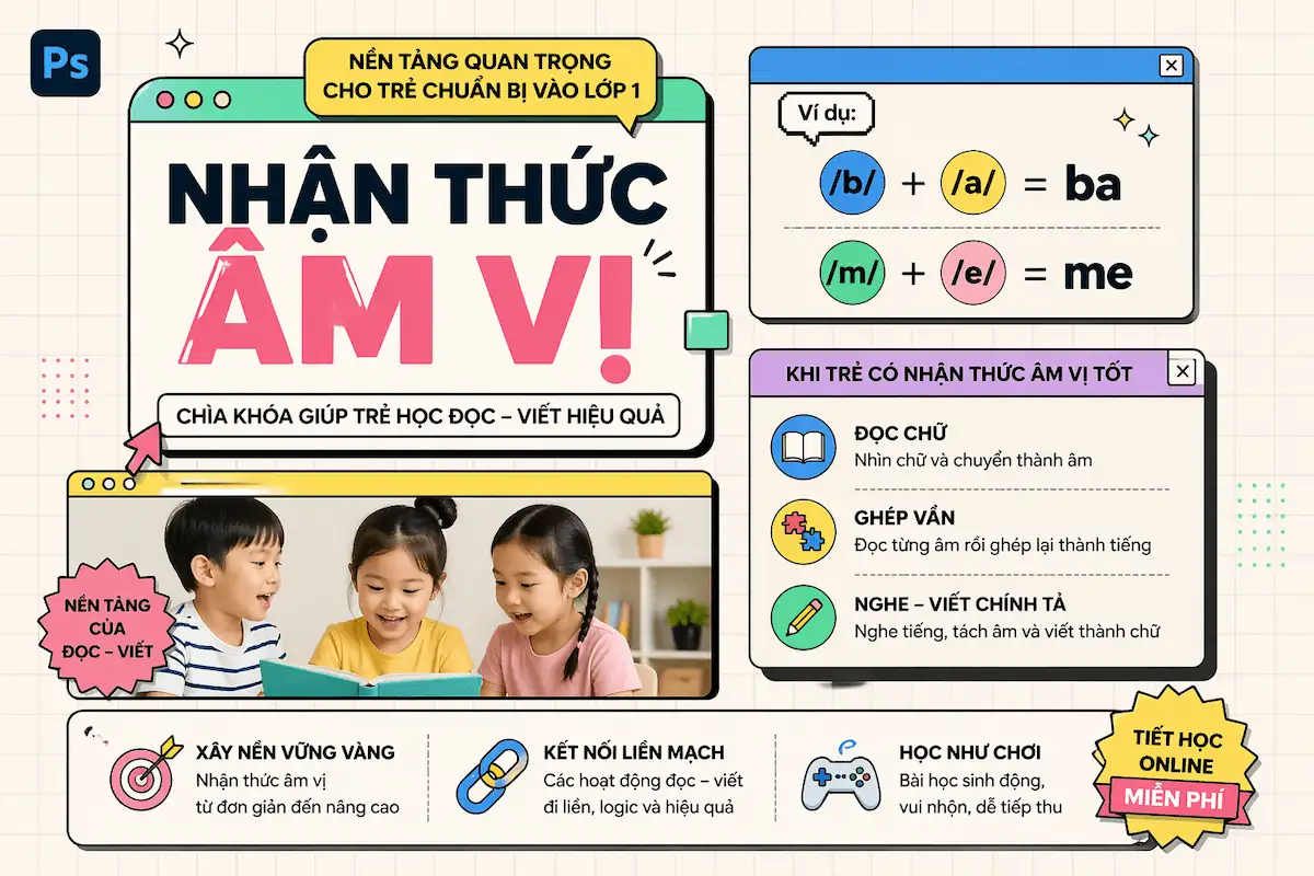 Nhận thức âm vị: Nền tảng quan trọng giúp trẻ học đọc, viết hiệu quả | Trang Yêu Trẻ